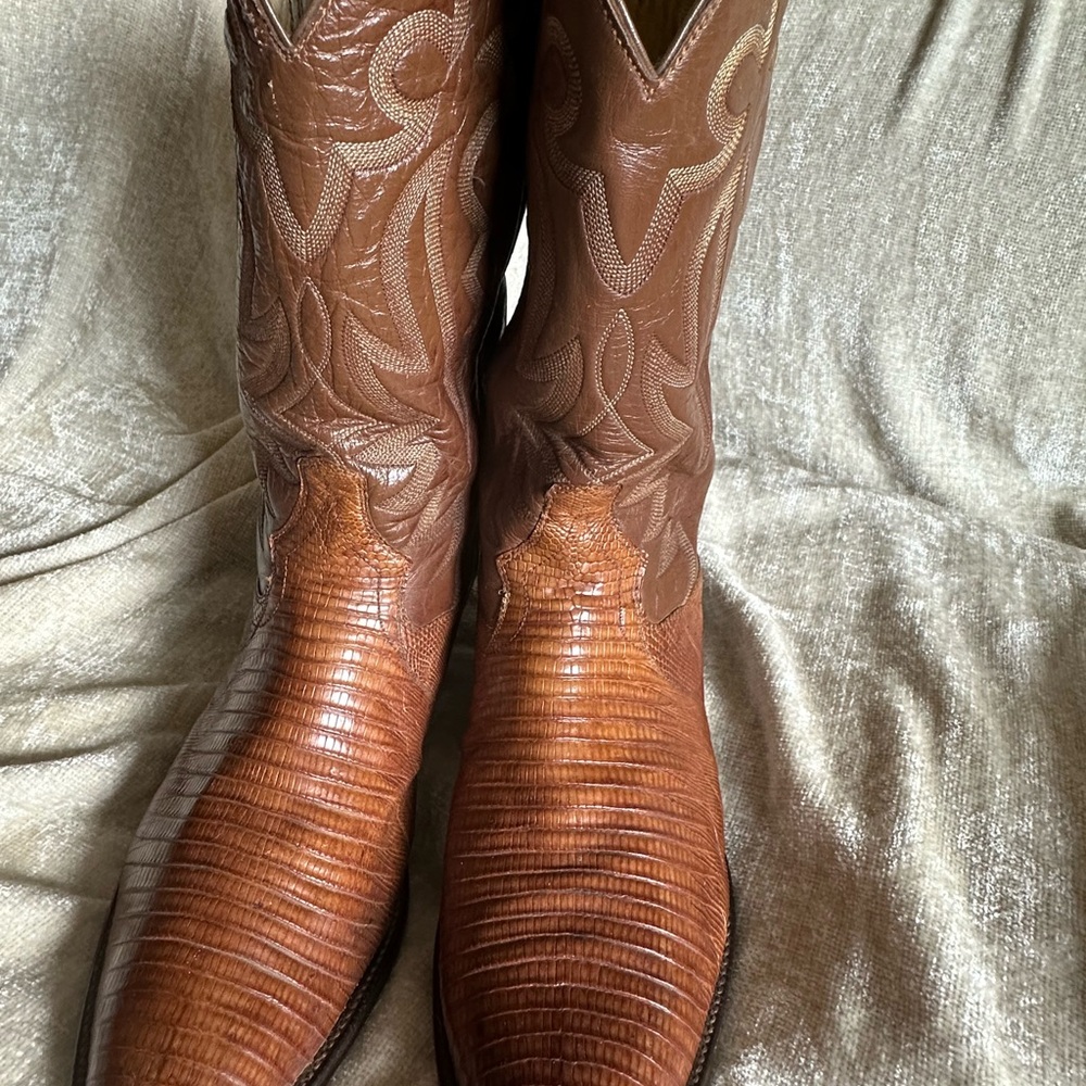 Panhandle Slim Brown and Tan Western Boots